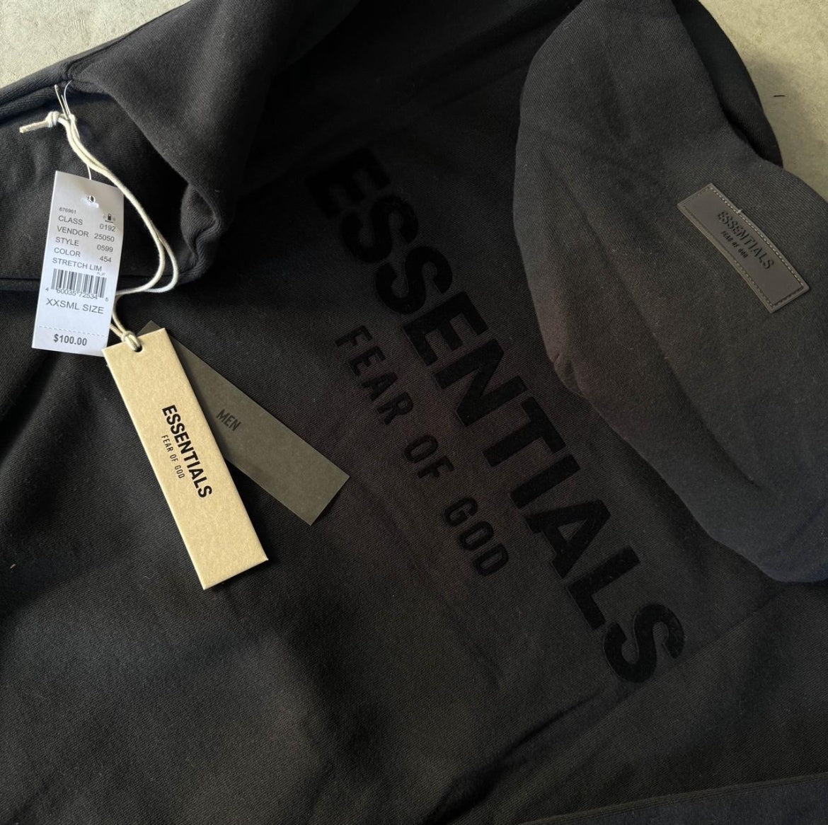 Essentials black hoodie