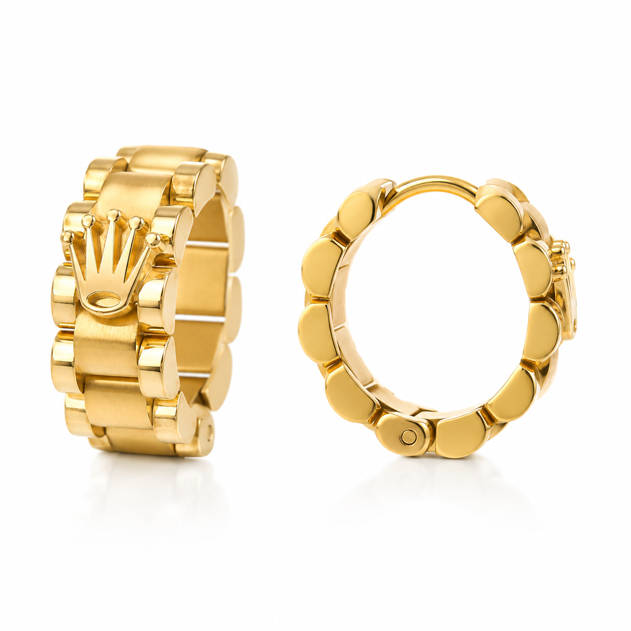 14k Rolex Hoop Earrings