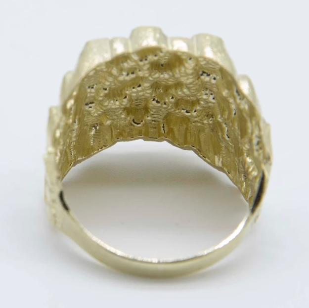 14k gold nugget ring