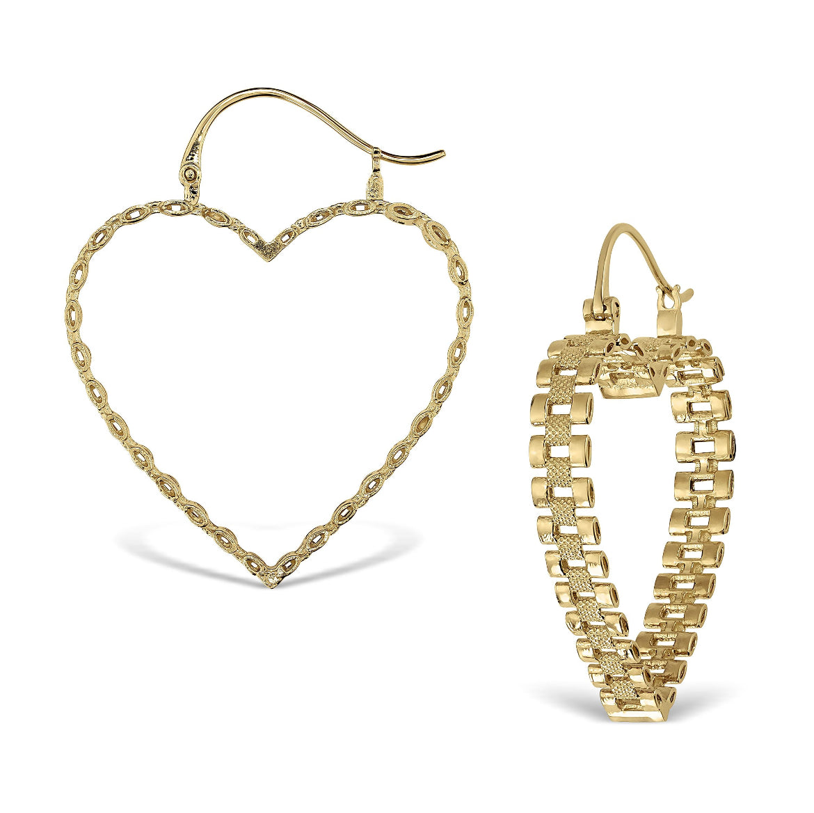 14k Rolex heart Earrings