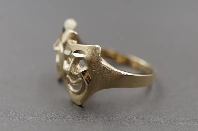 14k 2 face ring