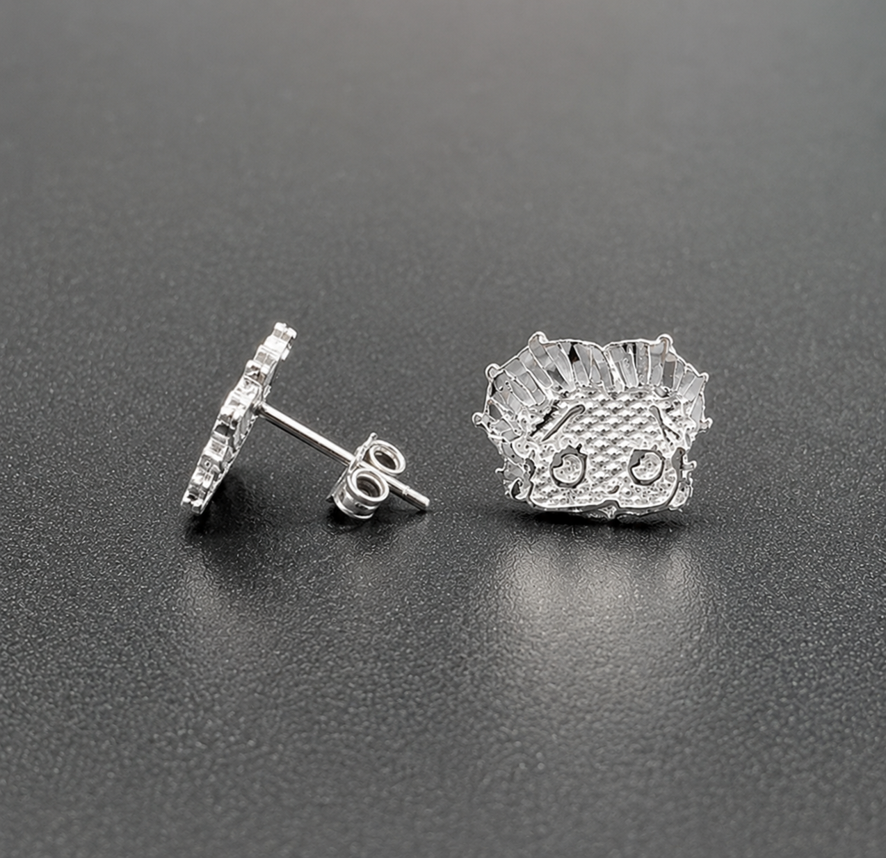 Silver Betty Boop Earrings