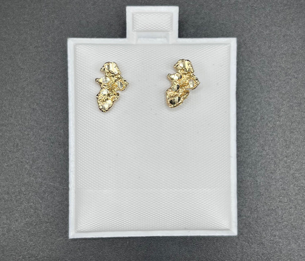 14k mini nugget earrings
