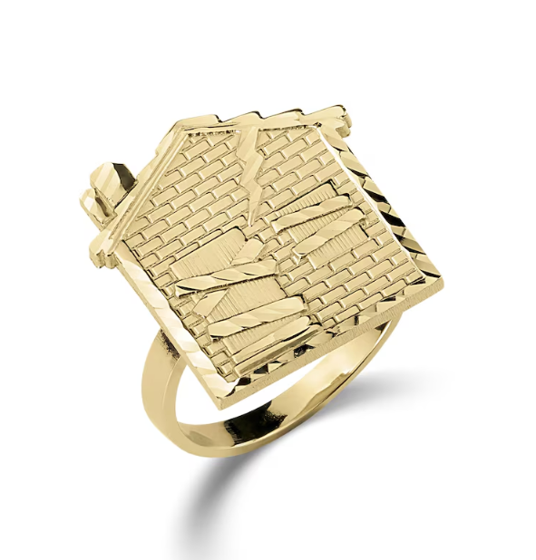 14K gold House ring