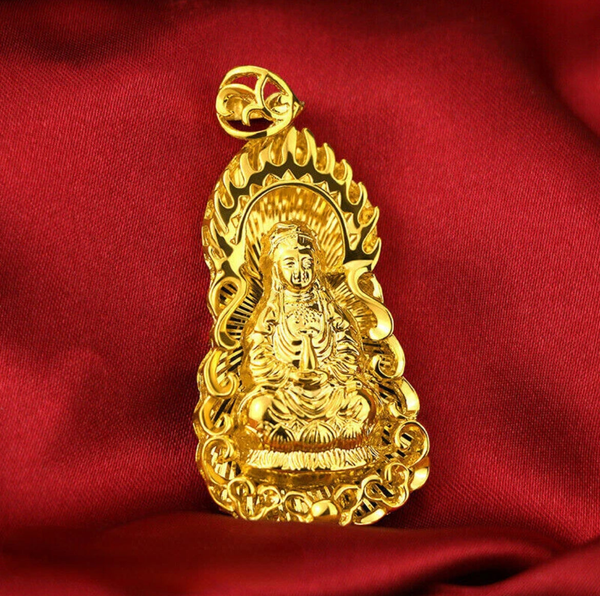 24k Buddha Pendant+Matching rope chain