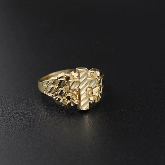 14k Cross Ring (Stamped 14k)