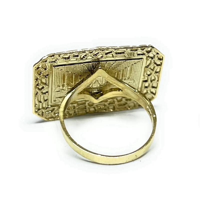 14k last supper ring