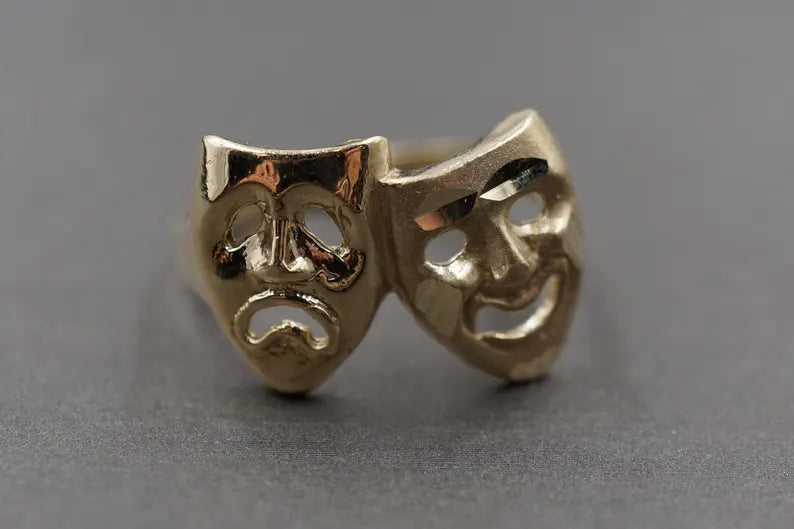 14k 2 face ring
