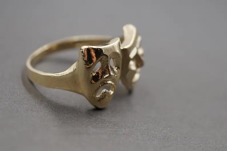 14k 2 face ring