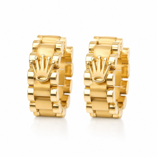 14k Rolex Hoop Earrings