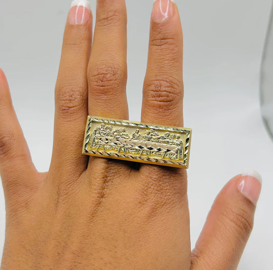 14k Last Supper Double Finger Ring (NEW)