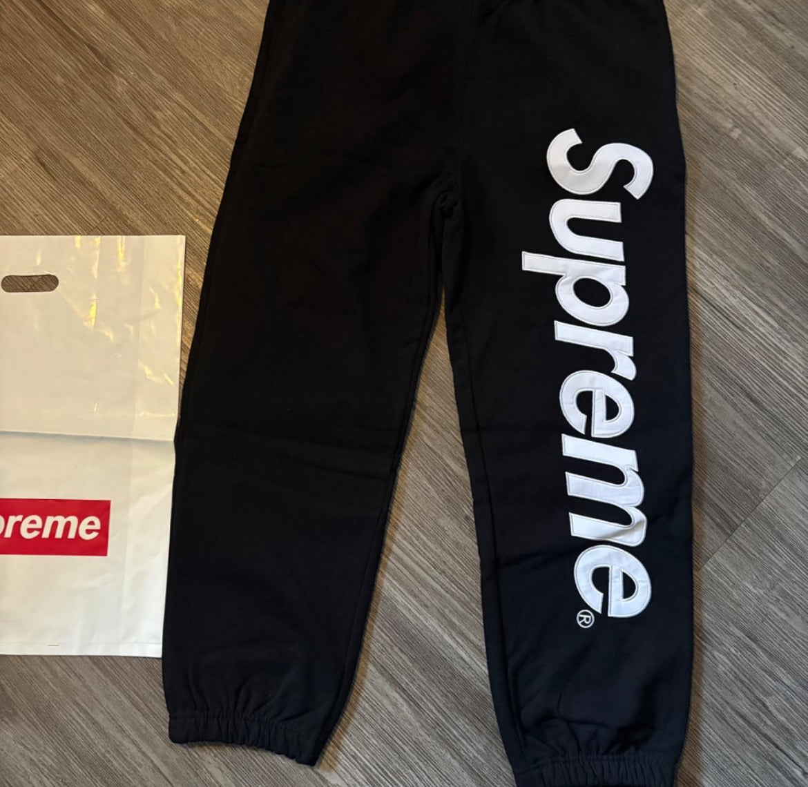 Supreme black sweats
