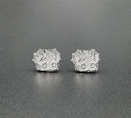 Silver Betty Boop Earrings