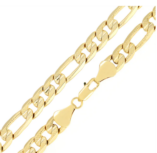 18k Gold Plated Figaro Chain Bracelet
