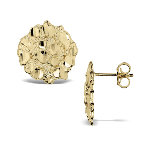 14k gold nugget earrings