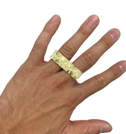 14k double finger nugget ring (NEW)