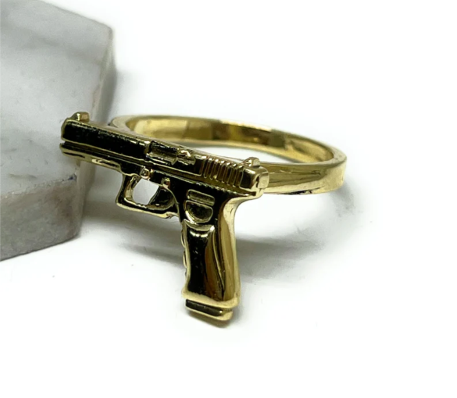 14K Pistol Ring (NEW)