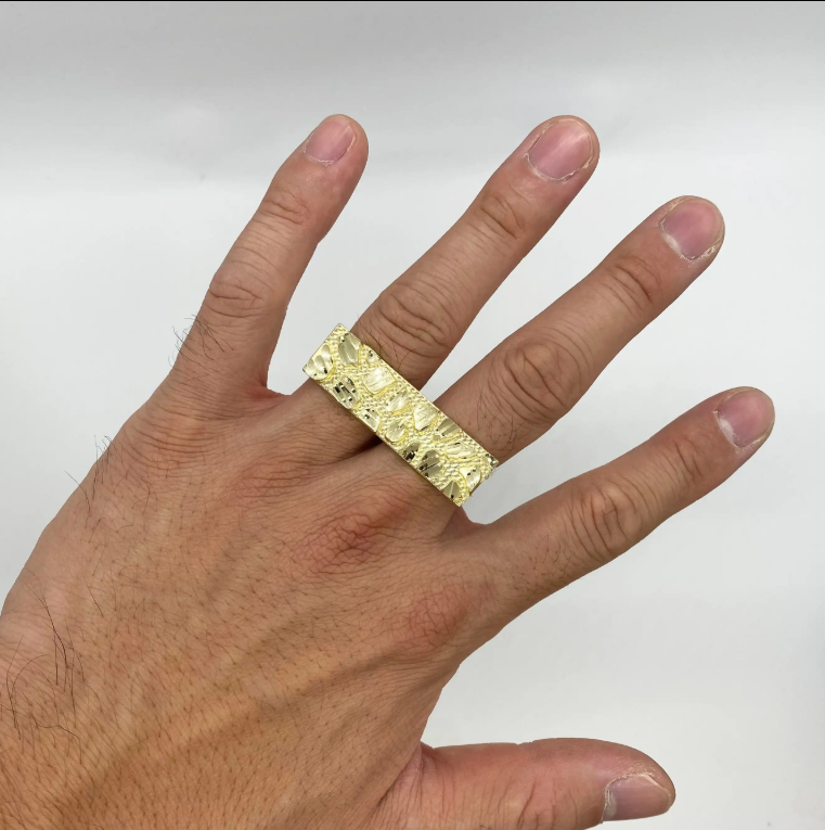 18k Gold nugget ring
