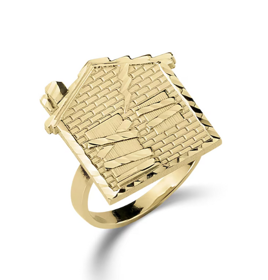 14K gold House ring