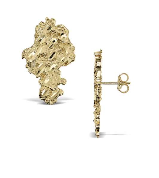 14 gold nugget earrings