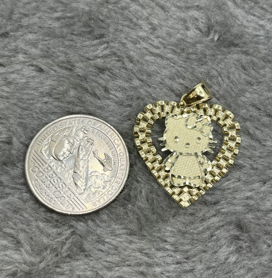14k hello kitty pendant