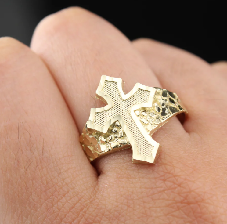 14k Cross Ring