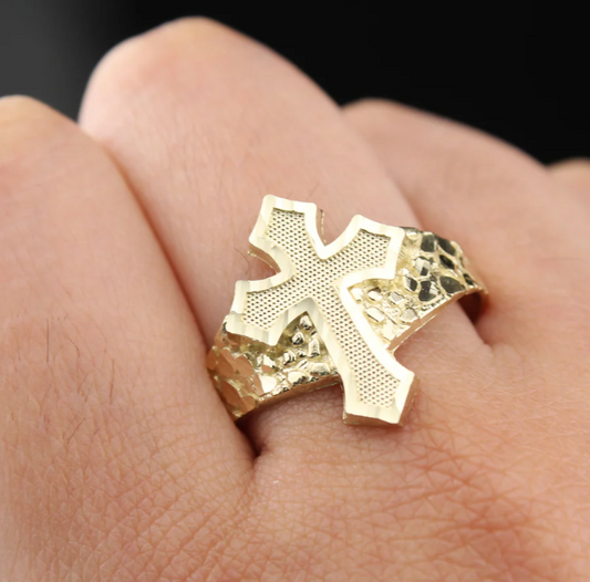 14k Cross Ring