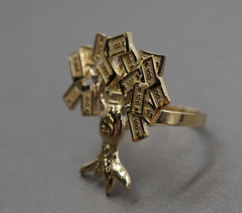 14k Money Tree Ring