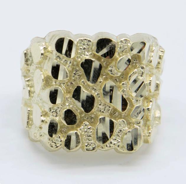 14k gold nugget ring