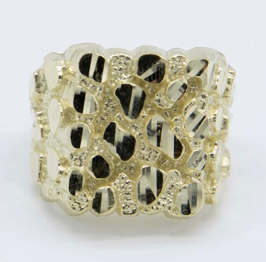 14k gold nugget ring