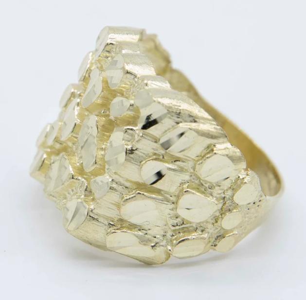 14k gold nugget ring