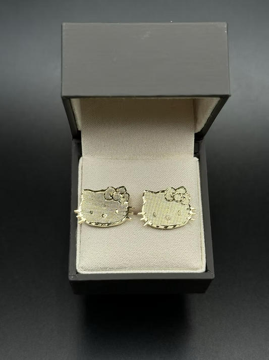 14k hello kitty earrings